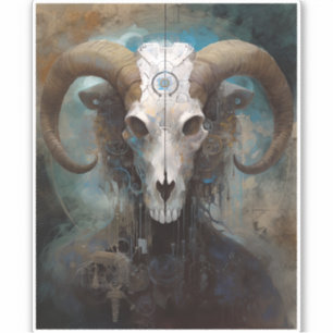 Ram Skull Surreal Fantasy Art