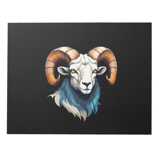 Ram Vector Art with Vibrant Colours Notepad (Front)