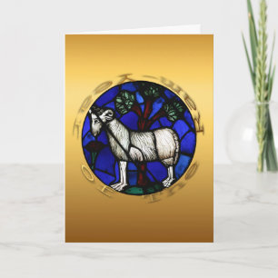 Ram Year or Astrology Sign Aries Greeting Card