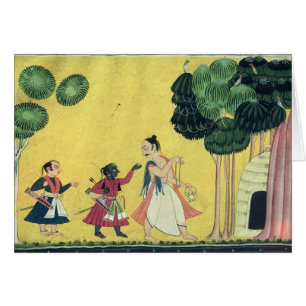 Rama and Lakshmana accompanied by Visvamitra