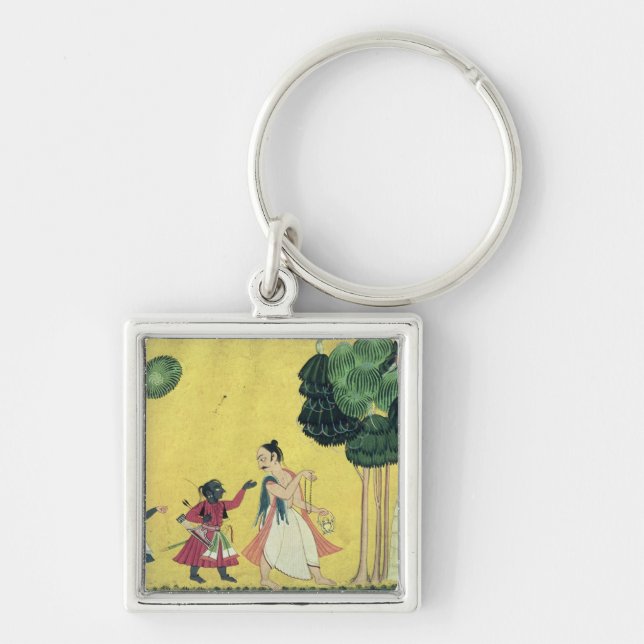 Rama and Lakshmana accompanied by Visvamitra Key Ring (Front)