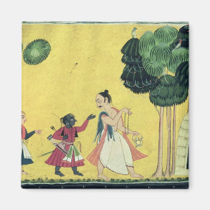 Rama and Lakshmana accompanied by Visvamitra Magnet