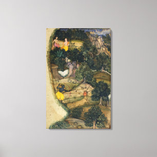 Rama chasing the Golden Deer, from the 'Ramayana', Canvas Print