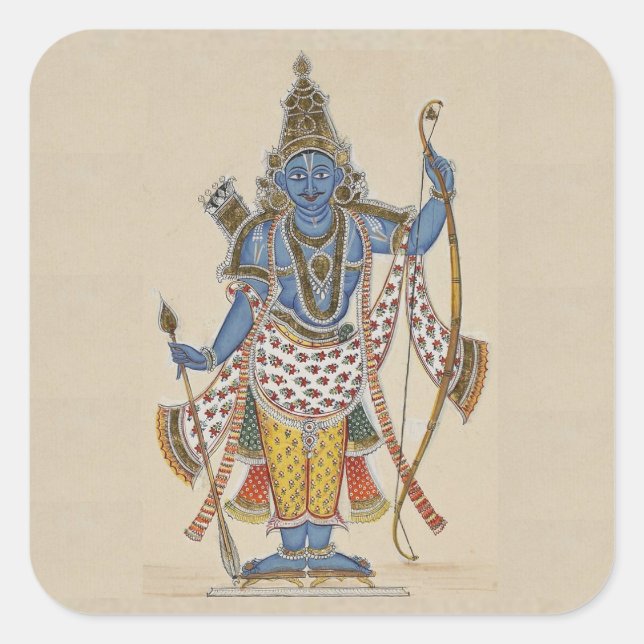 Rama - holding arrows square sticker (Front)