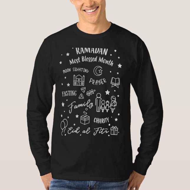 Ramadan Blessed Month Muslim Islamic Ramadhan Eid  T-Shirt (Front)