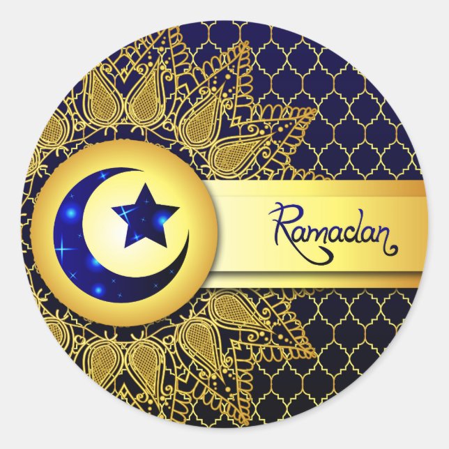 Ramadan Classic Round Sticker (Front)