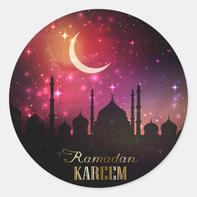 Ramadan Classic Round Sticker (Front)