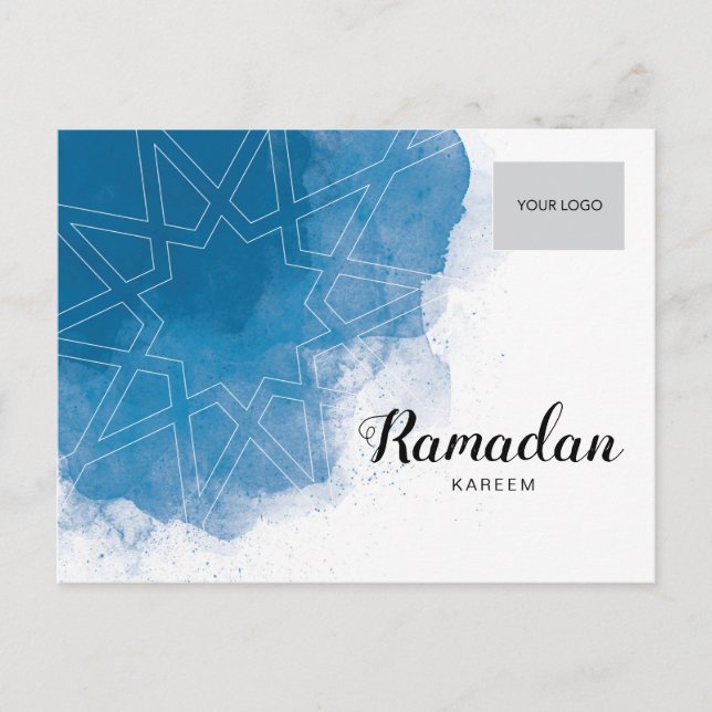 Ramadan Corporate Postcard - Blue (Front)