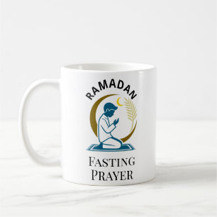 Ramadan Fasting Prayer Man Islamic Vector Graphic  Coffee Mug