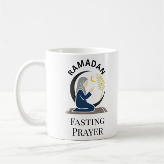 Ramadan Fasting Prayer Woman Hijab Islamic Graphic Coffee Mug