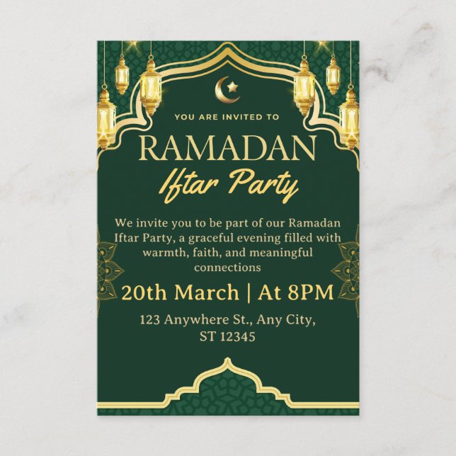 Ramadan Iftar Invitation Card (Front)