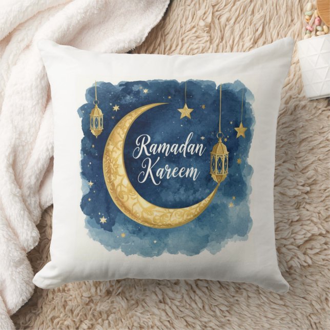 Ramadan Kareem Blue Moon Pillow (Blanket)