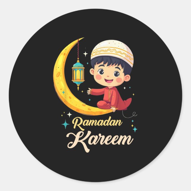 Ramadan Kareem Classic Round Sticker (Front)