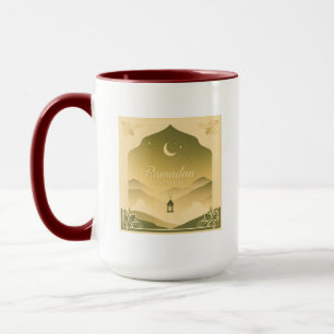Ramadan Kareem Crescent Moon & Lantern Mug