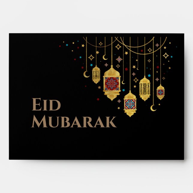 Ramadan Kareem -Eid Mubarak - Happy Eid Envelope (Front)