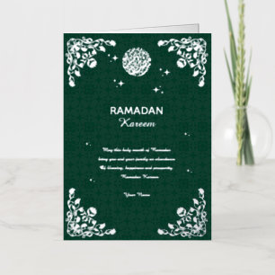Ramadan Kareem Elegant Islamic Ramadan Party Decor Foil Greeting Card