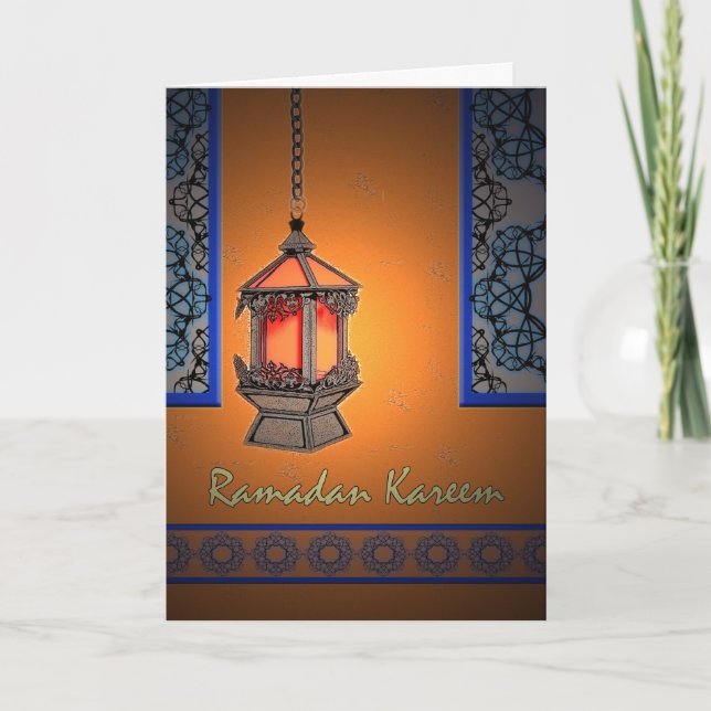 Ramadan Kareem, Fanoos and Filigree Windows Card (Front)
