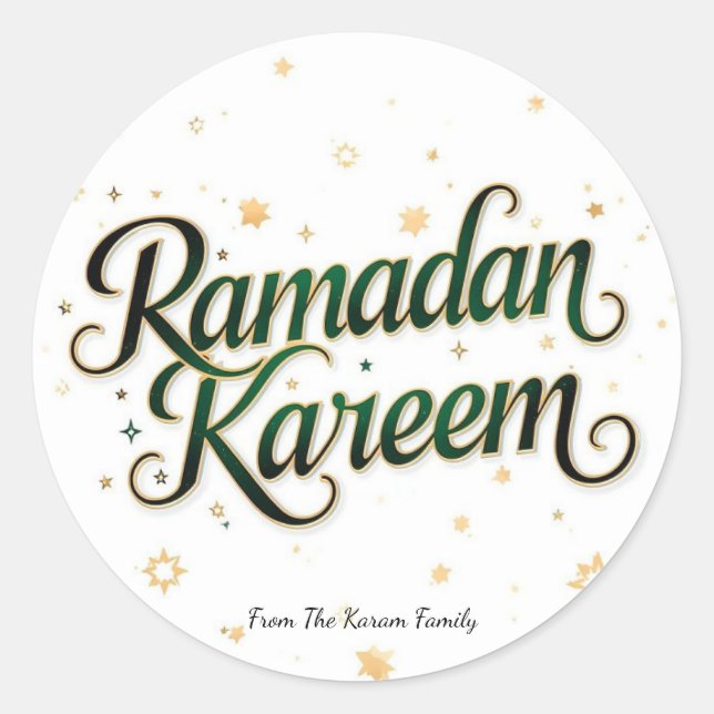 Ramadan Kareem holiday  Classic Round Sticker (Front)