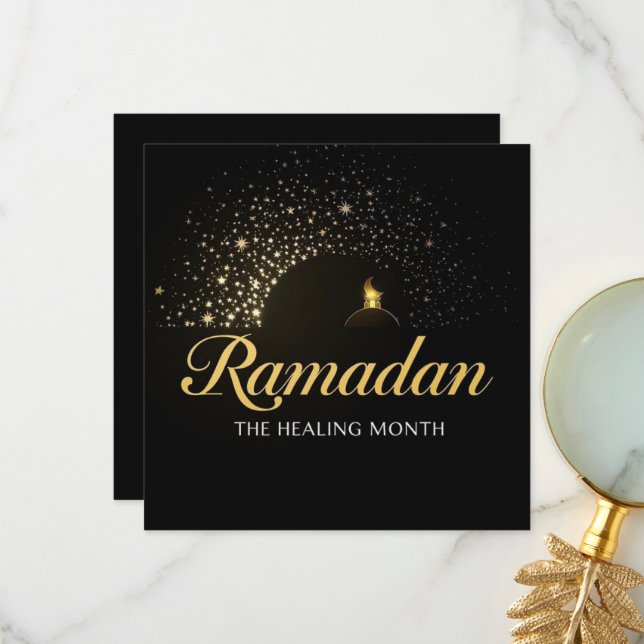Ramadan Kareem holiday Personalised Card (Front/Back In Situ)