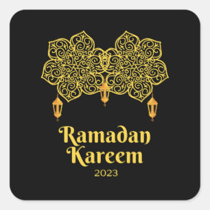 Ramadan Kareem Meaning - Eid Mubarak 2023    Square Sticker