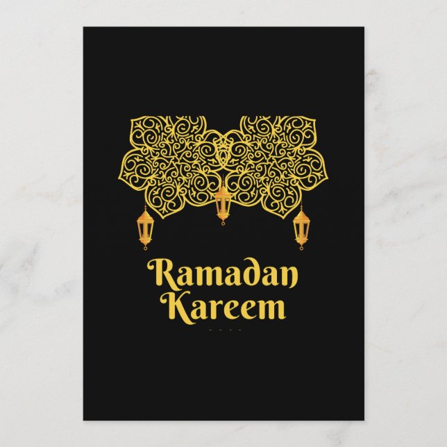 Ramadan Kareem Meaning - Eid Mubarak 2026   Invitation (Front)