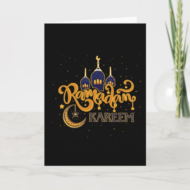 Ramadan Kareem Mubarak Fasting Card (Front)