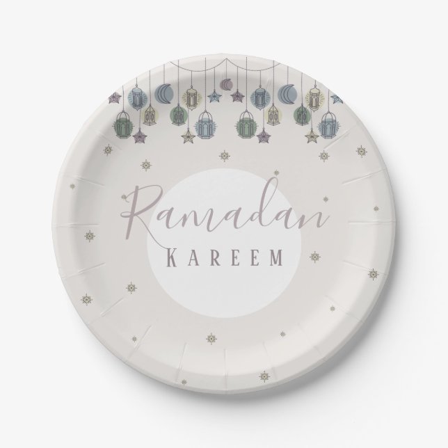 Ramadan Kareem paper plate for the holy month (Front)