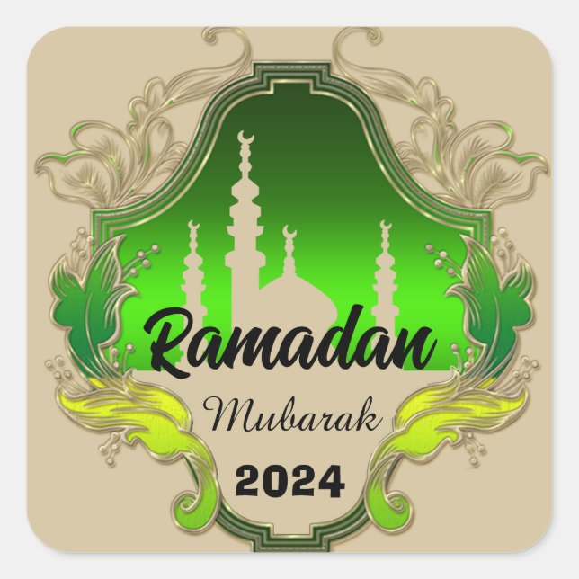 Ramadan Kareem personalised  year 2026 Square Sticker (Front)