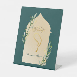 Ramadan Kareem Postcard Pedestal Sign