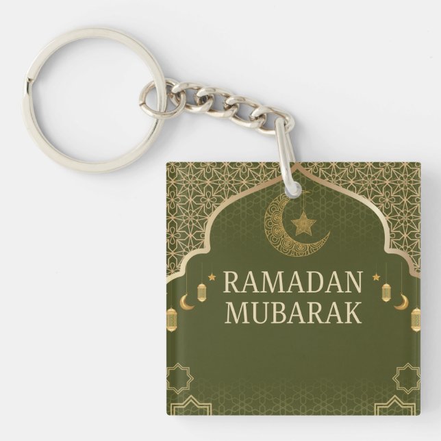 Ramadan Kareem Ramadan Mubarak Keychain (Front)