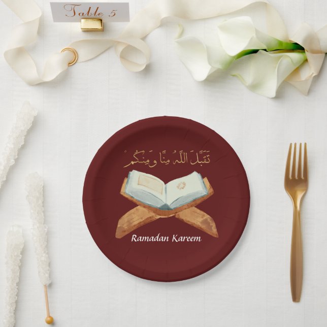 Ramadan Kareem Ramadan Mubarak  Paper Plates (Wedding)