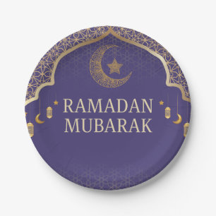 Ramadan Kareem Ramadan Mubarak Paper Plates