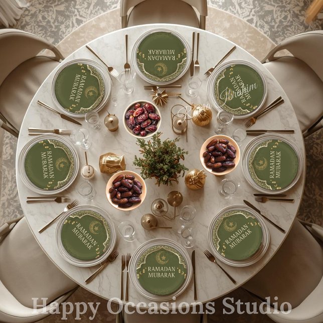 Ramadan Kareem Ramadan Mubarak Paper Plates (Creator Uploaded)