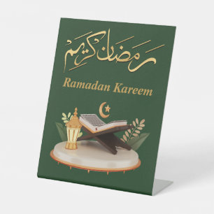 Ramadan Kareem Ramadan Mubarak  Pedestal Sign