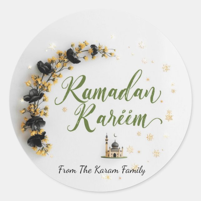 Ramadan Kareem theme gift Sticker for celebration (Front)