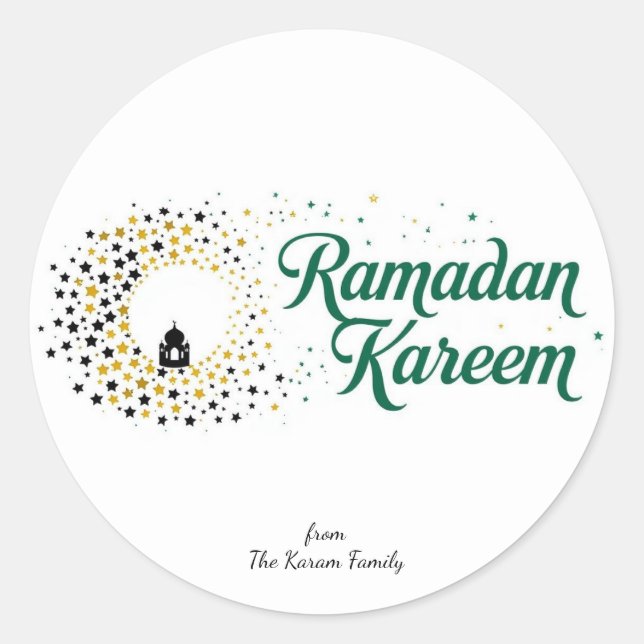 Ramadan Kareem theme gift Sticker for celebration (Front)