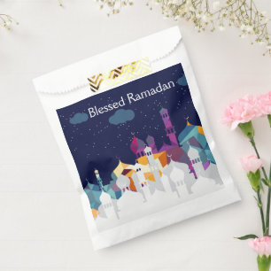 Ramadan Kareem Typography Islamic Crescent Text Favour Bags