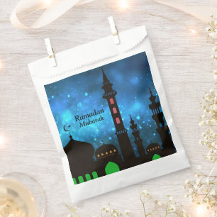 Ramadan Kareem Typography Islamic Crescent Text Favour Bags
