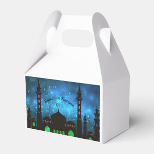Ramadan Kareem Typography Islamic Crescent Text Favour Box