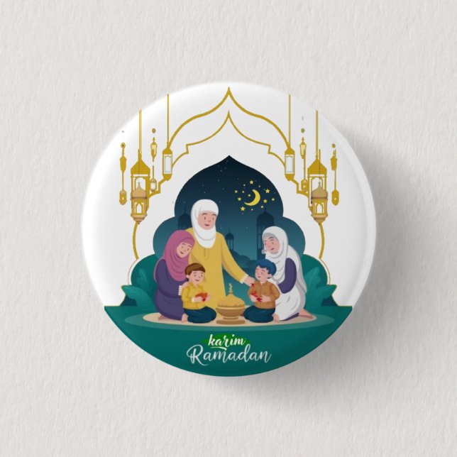 Ramadan Karim 3 Cm Round Badge (Front)
