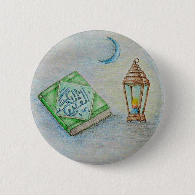 ramadan karim 6 cm round badge (Front)