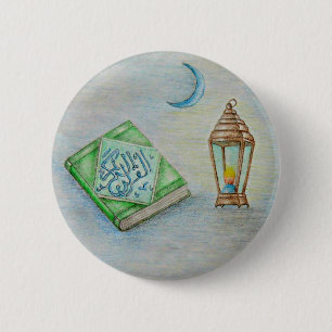 ramadan karim 6 cm round badge