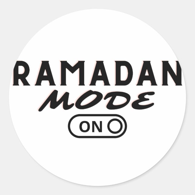 Ramadan Mode ON -2023- Classic Round Sticker (Front)