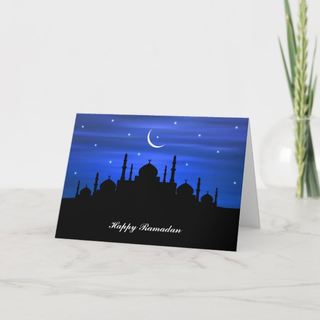 Ramadan Moon & Mosque Card (Front)