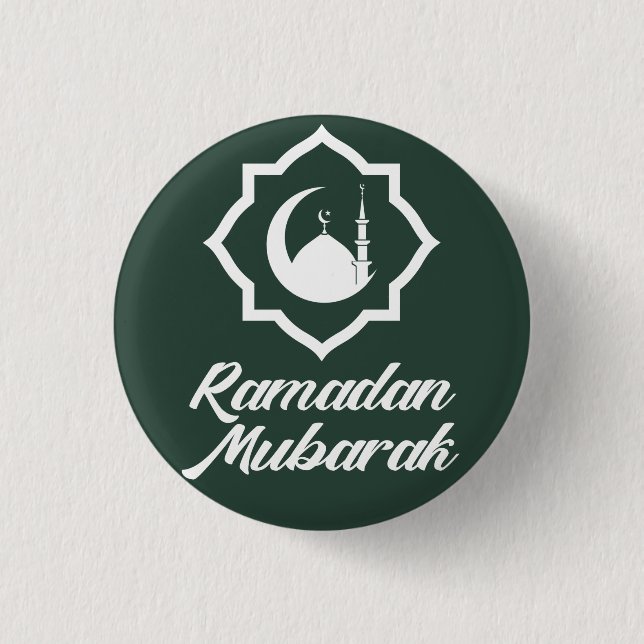 Ramadan Mubarak 3 Cm Round Badge (Front)