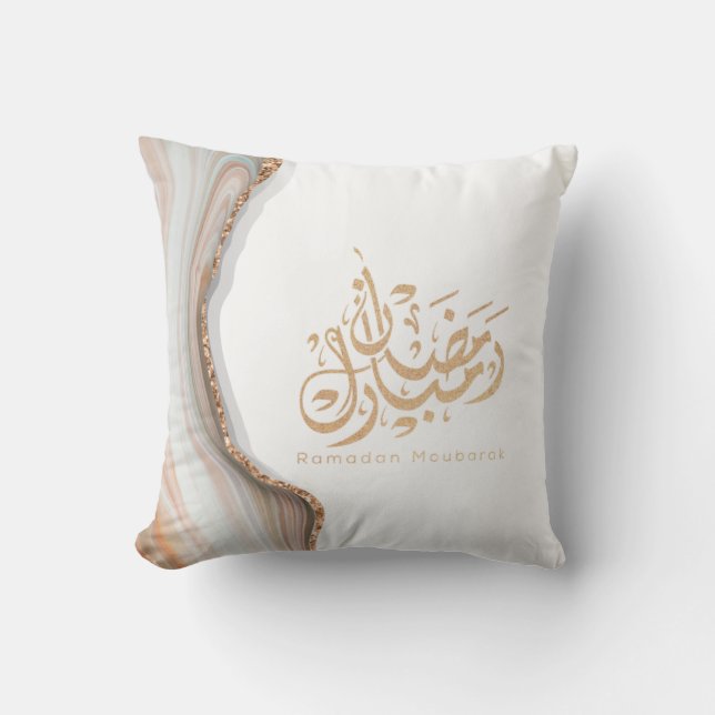 Ramadan mubarak arabic calligraphy cushion (Front)