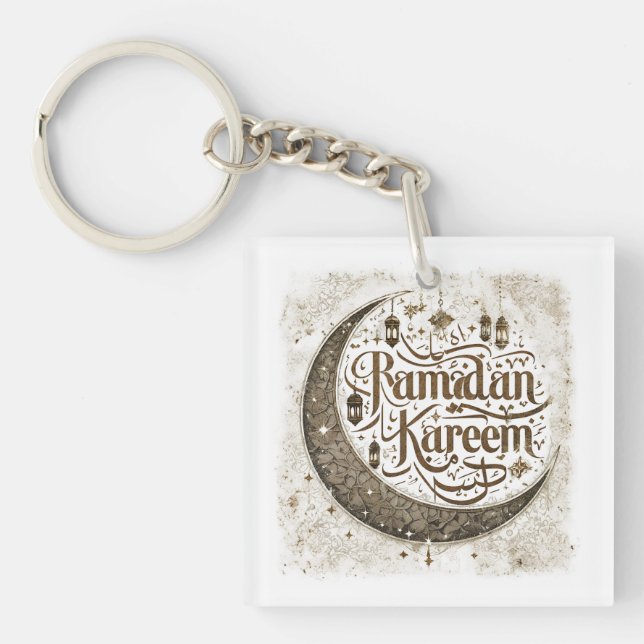 Ramadan Mubarak Celebration  Traditional Lanterns  Key Ring (Front)