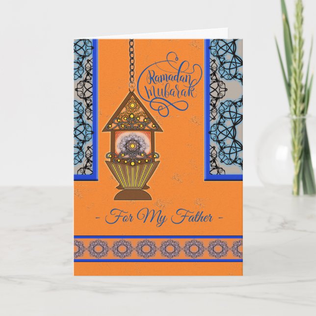 Ramadan Mubarak for Father Fanoos Lantern Card (Front)