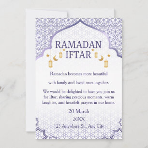 Ramadan Mubarak Invitations – Elegant Family Iftar