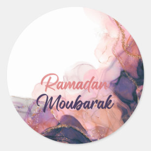 Ramadan mubarak islamic gifts classic round sticker